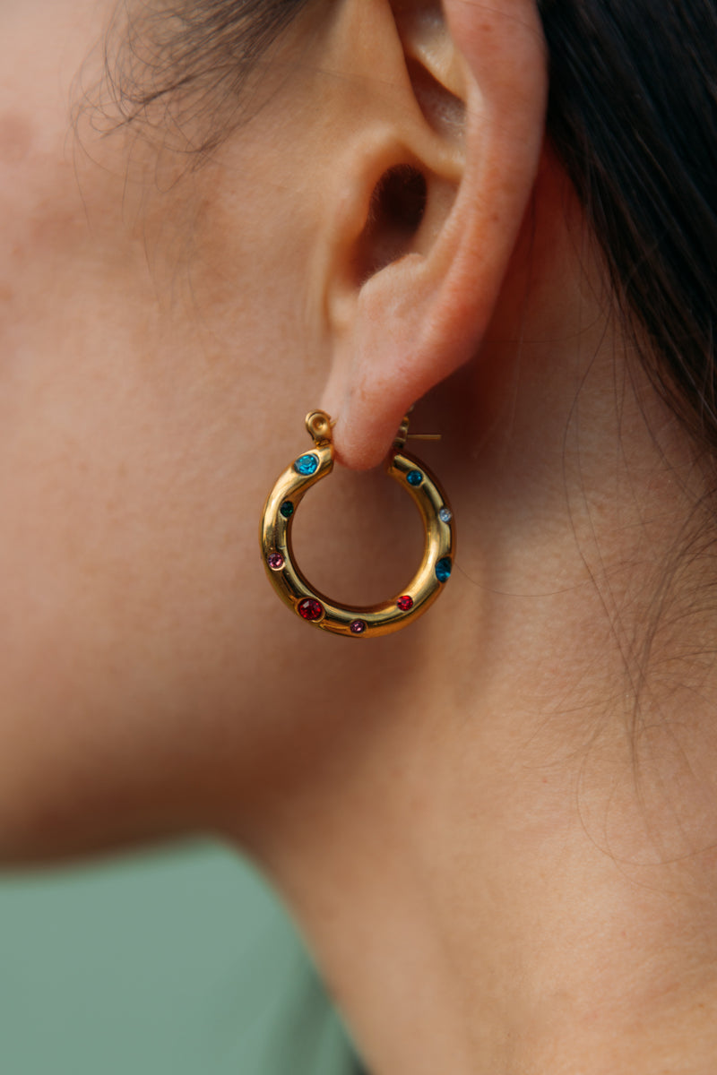 Britt Cubic Zirconia Loop Earrings