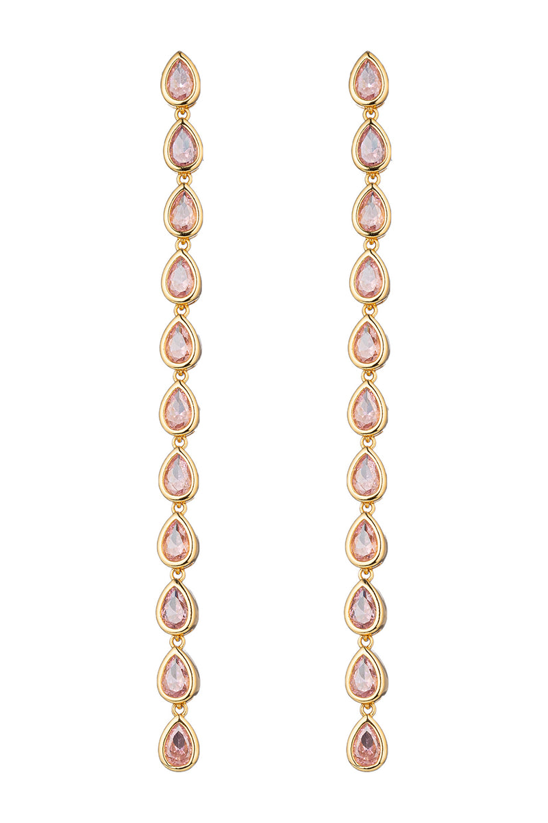 Iris Heart Cubic Zirconia Earrings