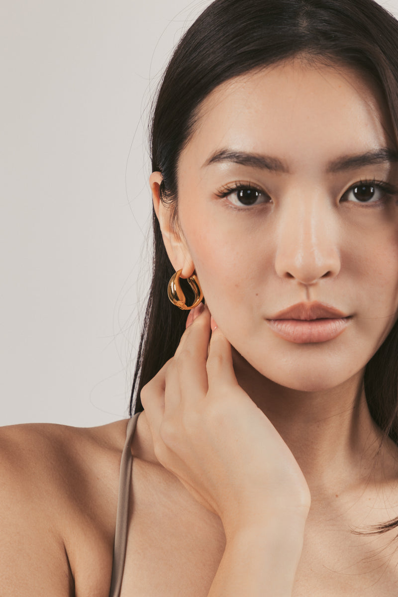 Dolores 14K Gold Plated Loop Earrings