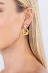 Marwa Golden Dangle Drop Earrings
