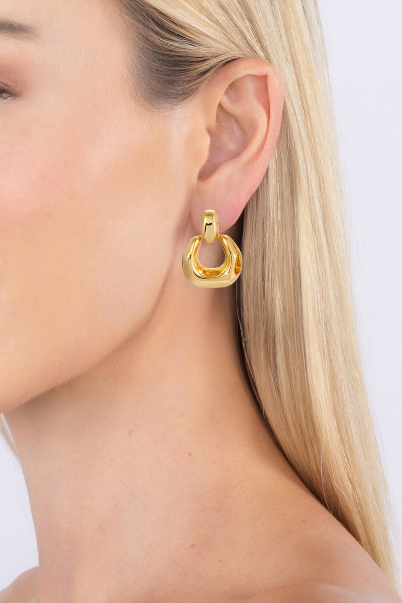 Marwa Golden Dangle Drop Earrings