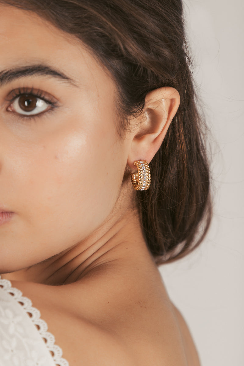 Anat Cuff CZ Earrings