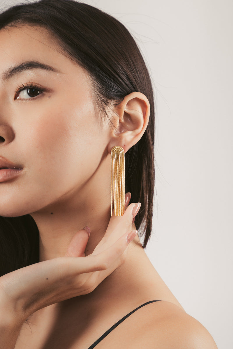 Felicity 14K Gold Plated Fringe Earrings