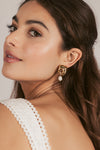Gloria 14K Gold Plated Drop Earrings