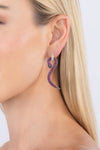 Purple Mamba Earrings