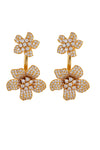 18K Gold Plated Pink Rose CZ Crystal Earring