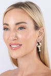 Lobster Claw CZ Statement Earring