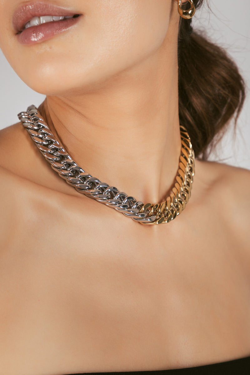 Luxe Nina 18K Gold Plated Titanium Necklace