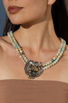 Asal Amazonite Tiger Statement Beaded Necklace