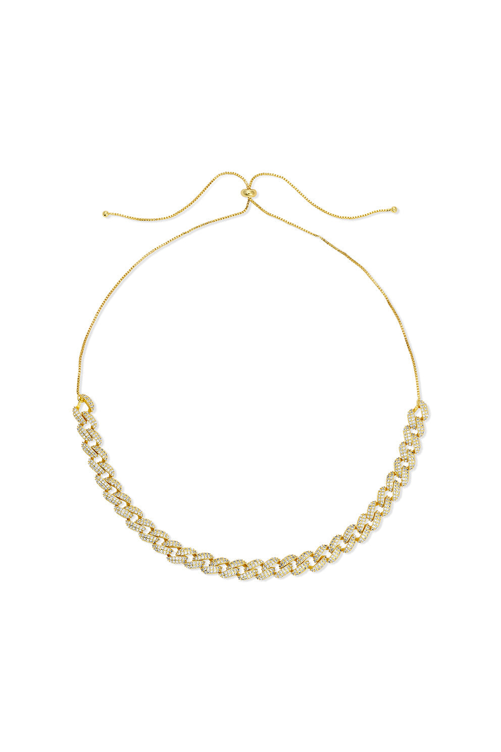 Alexandria Cuban Link 18K Gold Plated Collar Necklace
