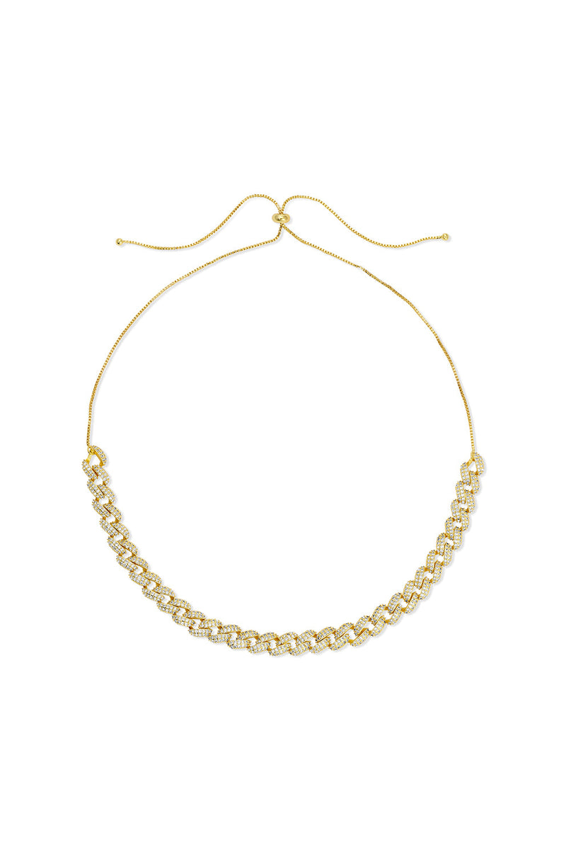 Alexandria Cuban Link 18K Gold Plated Collar Necklace
