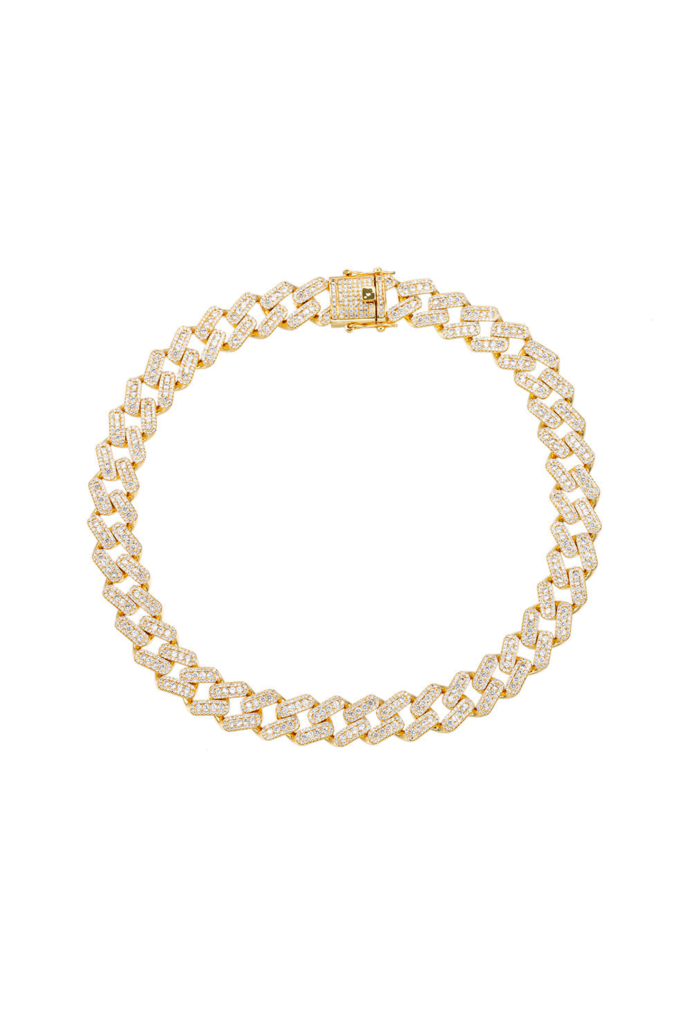 Luxe Mirri Cuban Link CZ Collar Necklace