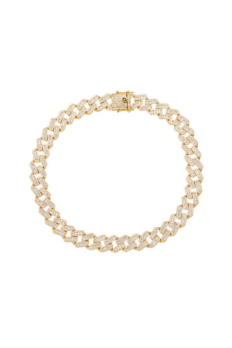 Luxe Mirri Cuban Link CZ Collar Necklace