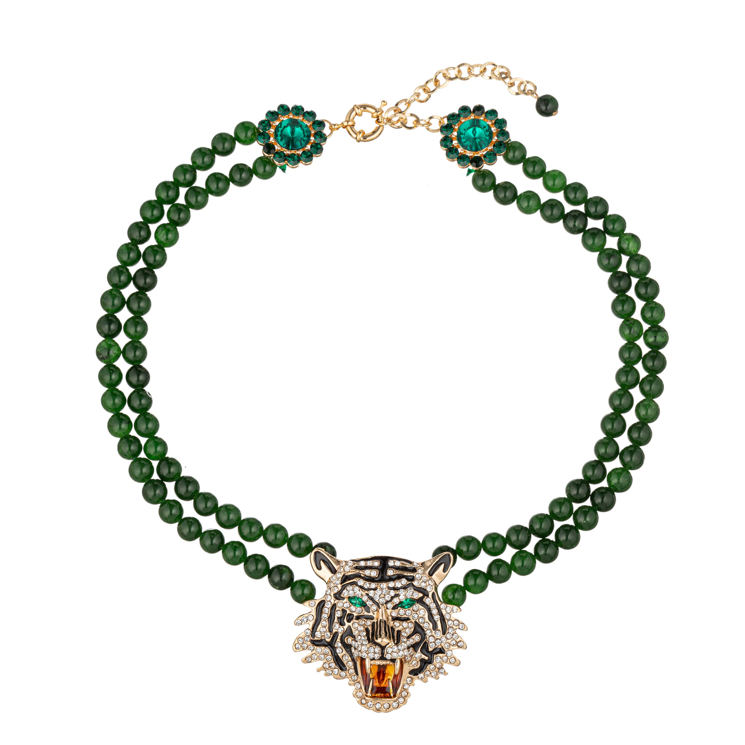 Tiger Head Black Statement Necklace