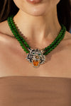Tiger Head Black Statement Necklace