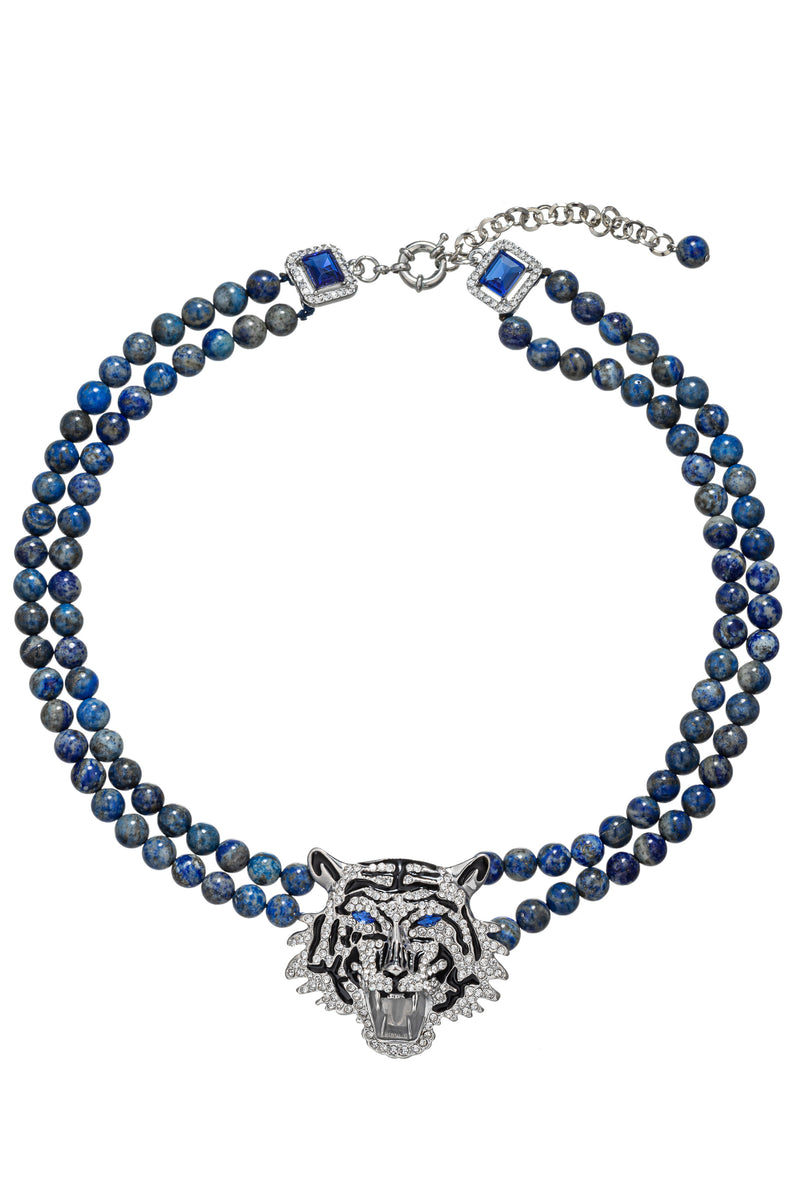 Tiger Head Black Statement Necklace