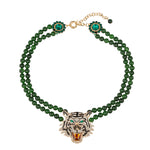 Tiger Head Black Statement Necklace