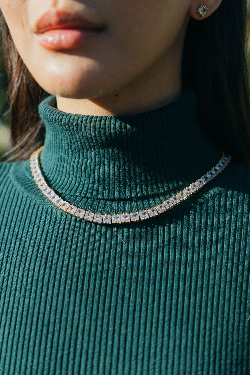 ドラえもんさん専用Glitter Tennis Necklace Zoey Cubic Zirconia Crystal Tennis Necklace – Eye Candy Los Angeles