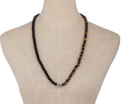 Wyatt Tiger Eye & Onxy Necklace