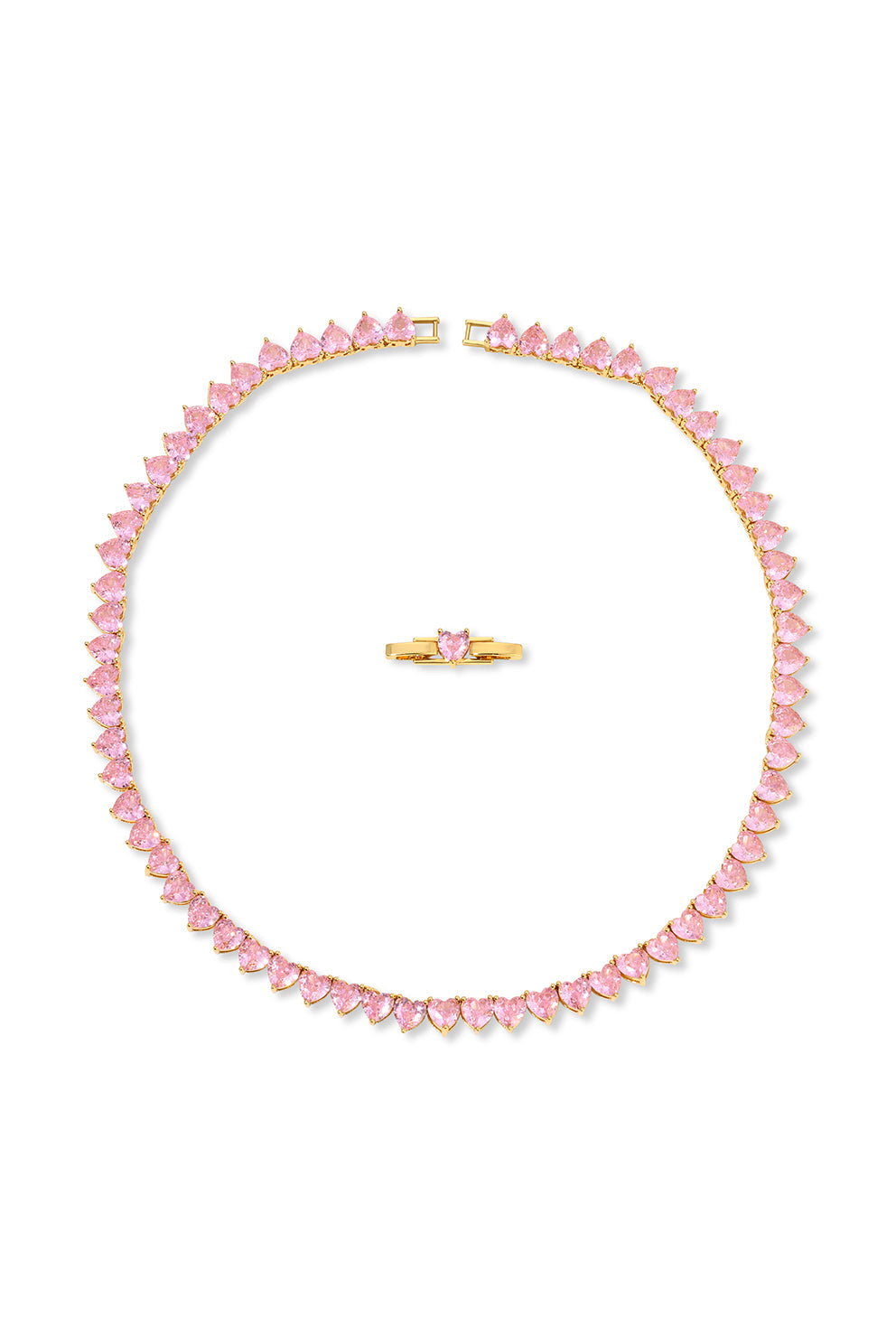 Nasrin Pink CZ Collar Necklace
