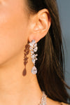 Leia Cubic Zirconia Crystal Rhodium Plated Necklace Earring Set
