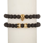 Elijah Skull crown Stretch Beaded Bracelet