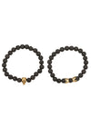 Elijah Skull crown Stretch Beaded Bracelet