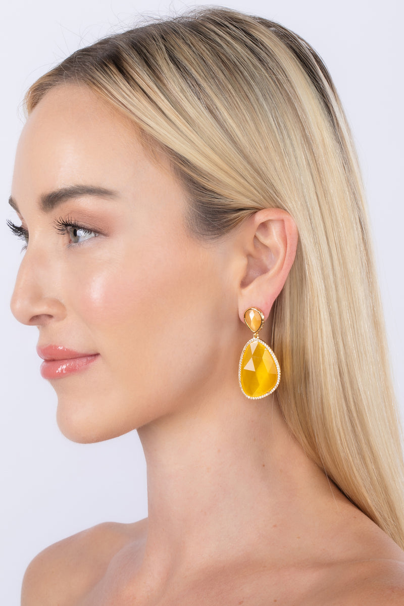 Anys Yellow Drop Earrings