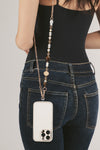 Ava Golden Beaded Crossbody Phone Strap