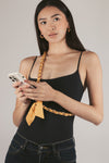 Yellow Elena Woven Link Crossbody Phone Strap