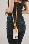 Yellow Elena Woven Link Crossbody Phone Strap