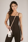 Pink Elena Woven Link Crossbody Phone Strap