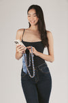 Light Blue Elena Woven Link Crossbody Phone Strap