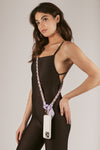Purple Elena Woven Link Crossbody Phone Strap