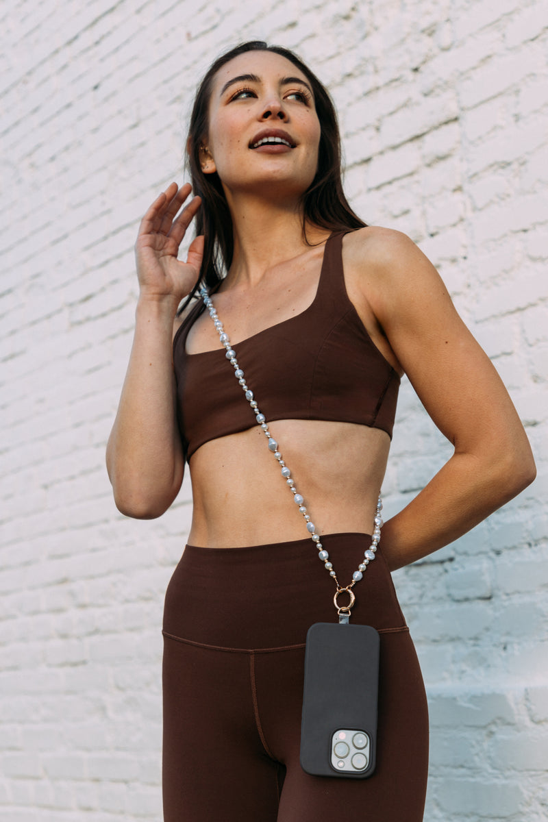 Sofia Baroque Shell Pearl Crossbody Phone Strap