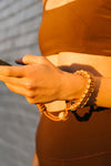 Brown Amelia Cobra Weave Phone Charm