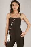 Valeria Woven Link Shell Pearl Crossbody Phone Strap