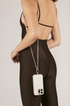 Silver Tone Danielle Wheat Chain Crossbody Phone Strap
