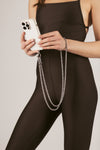 Silver Tone Danielle Wheat Chain Crossbody Phone Strap