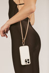 Golden Celeste Flat Chain Crossbody Phone Strap