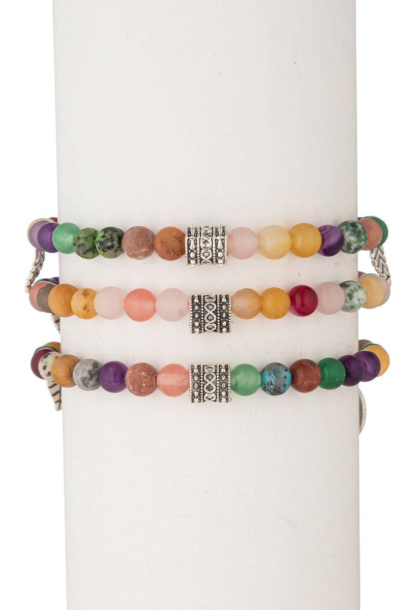 Toya Bracelet Set - Rainbow Agate