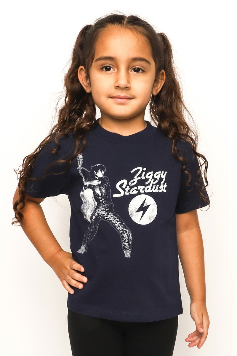 Kid's Ziggy Stardust T-Shirt - Navy (Boys and Girls)