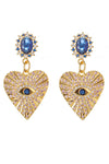 Corazón Statement Earrings - Blue