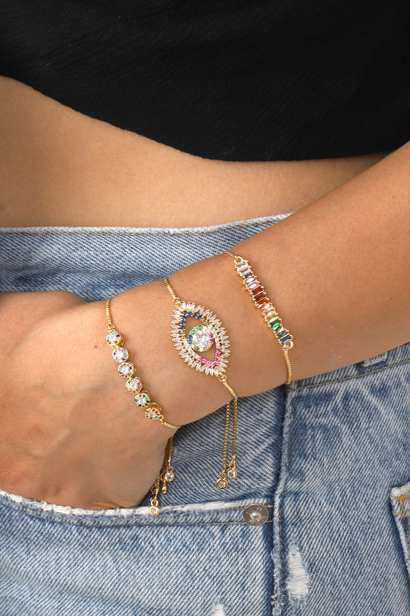 Súliya Rainbow CZ Bracelet Set