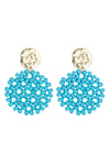 Lauren Teal Seed Bead Earring