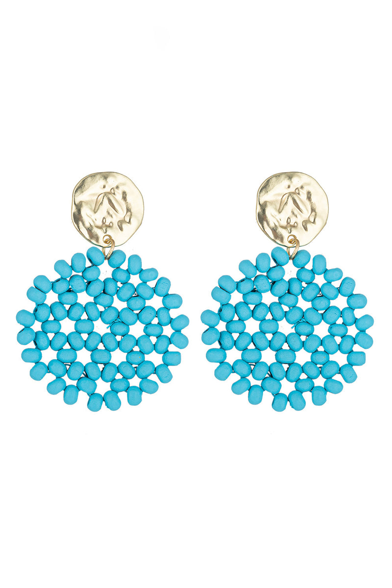 Lauren Teal Seed Bead Earring