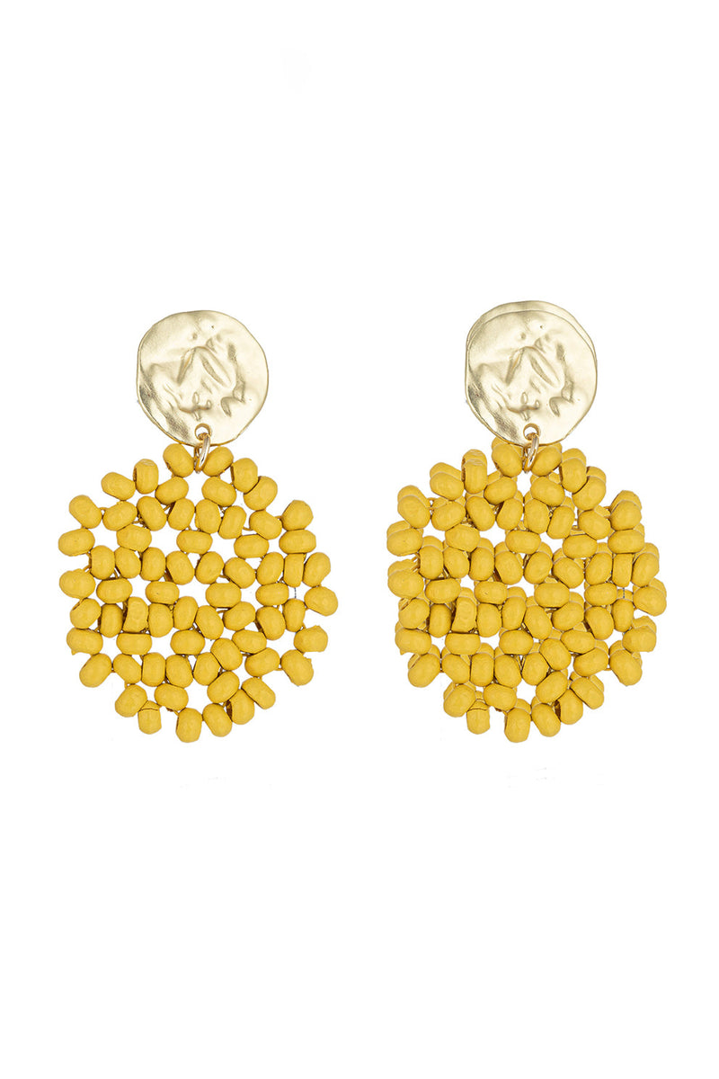 Lauren Yellow Seed Bead Earring