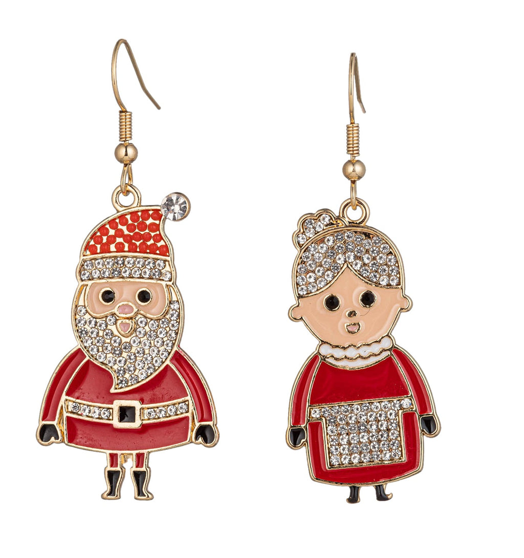 Santa & Ms Clause Drop Earrings