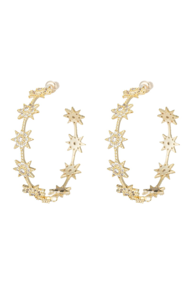 Celeste Star Hoop Earring