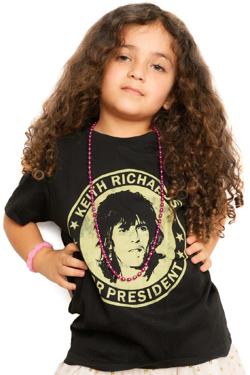 Kid's Keith Richards T-Shirt - Black (Boys and Girls)